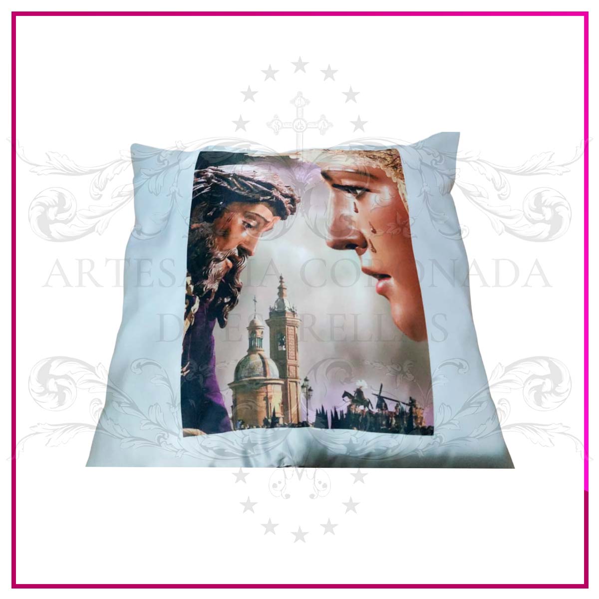 Cojín Esperanza de Triana y Cristo de las Tres Caídas