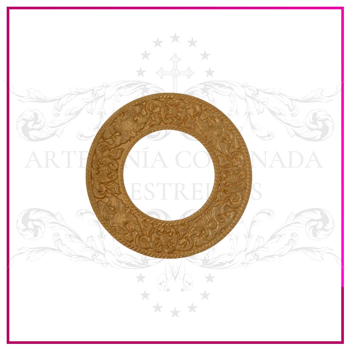 Nimbo Circular Dorado Macizo
