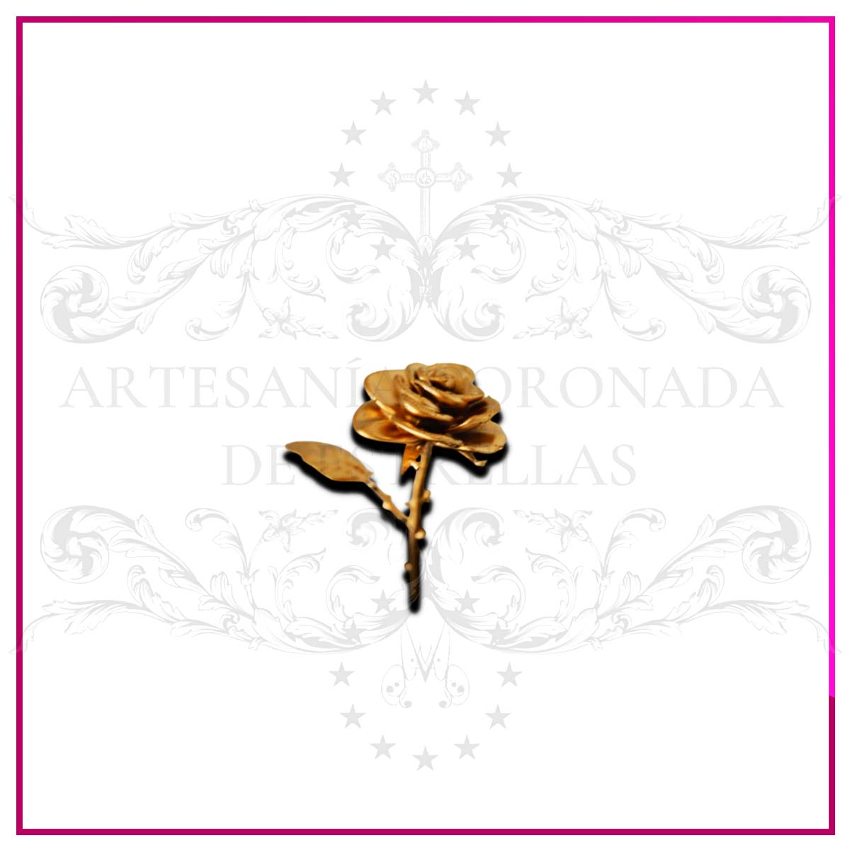 Rosa dorada de orfebrería cofrade
