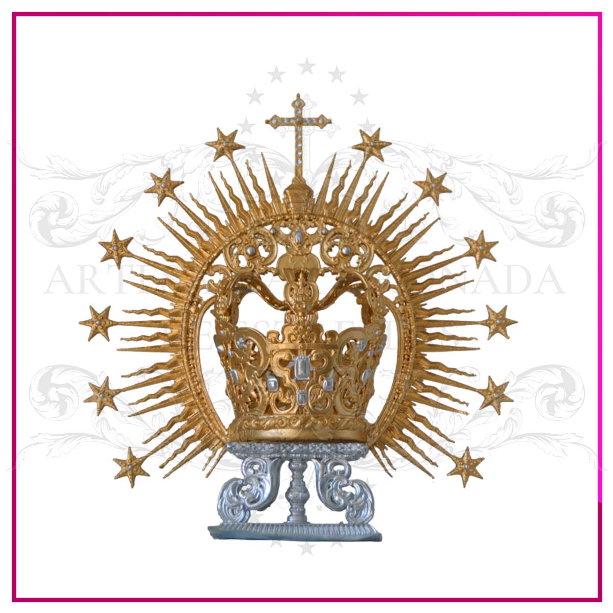 Corona Cofrade Imperial con Ráfagas de Estrellas