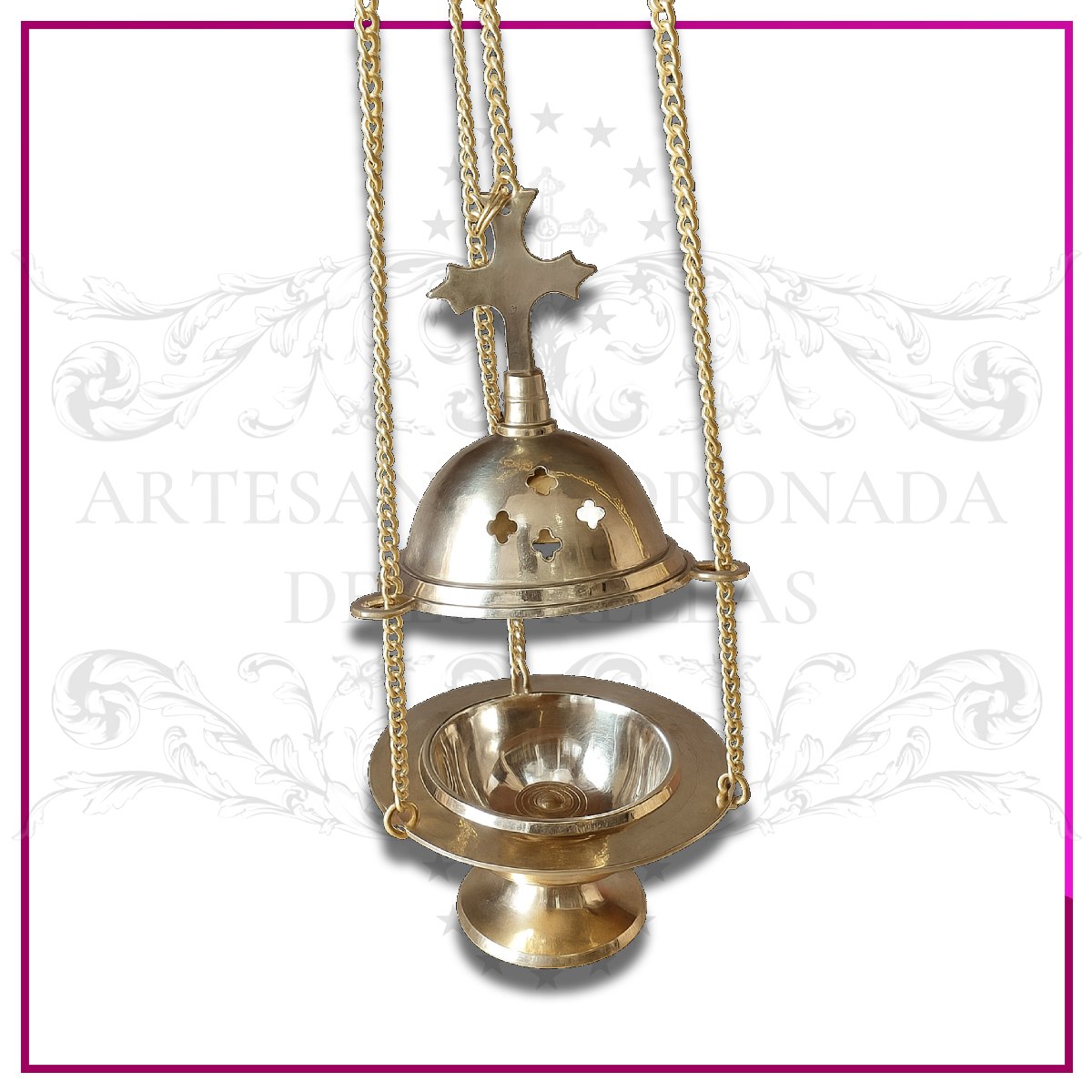 Incensario de Metal con Cadenas