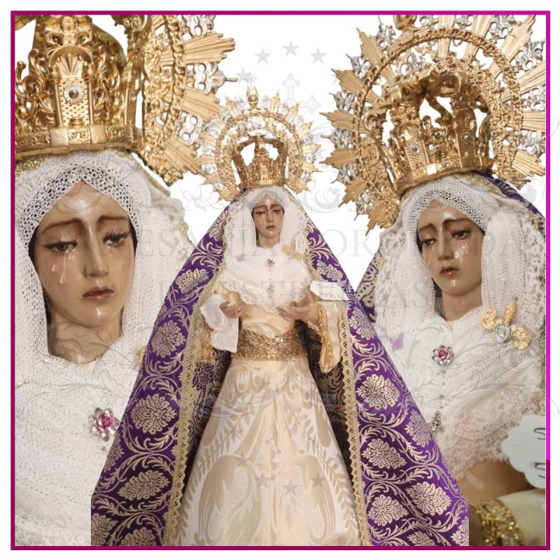 Virgen Dolorosa de 55 cm