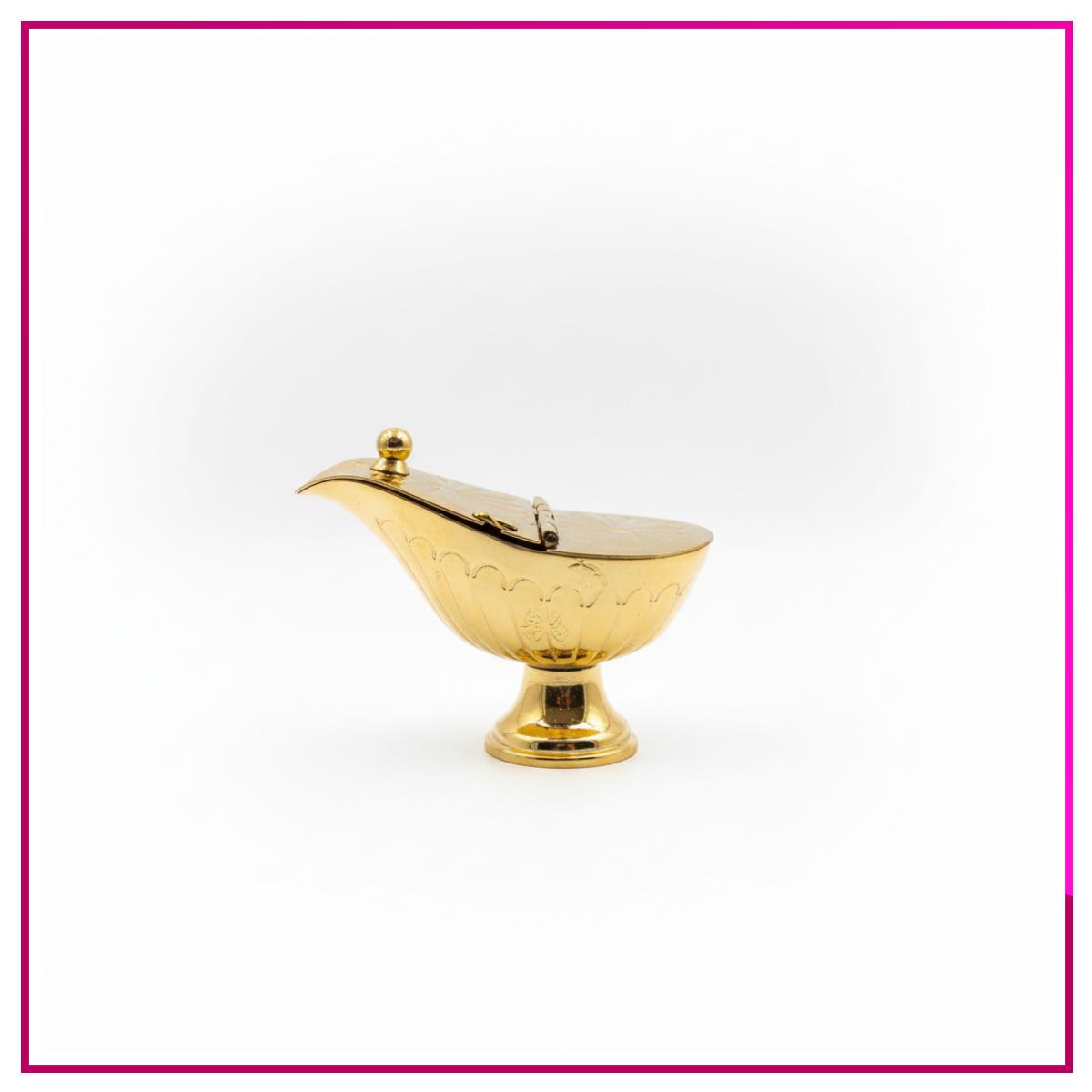 Naveta para incienso 10cm Dorada