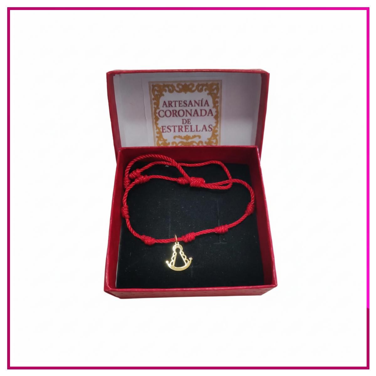 Pulsera-virgen-del-Rocyo-dorada Pulsera virgen del Rocío dorada - Imagen 1